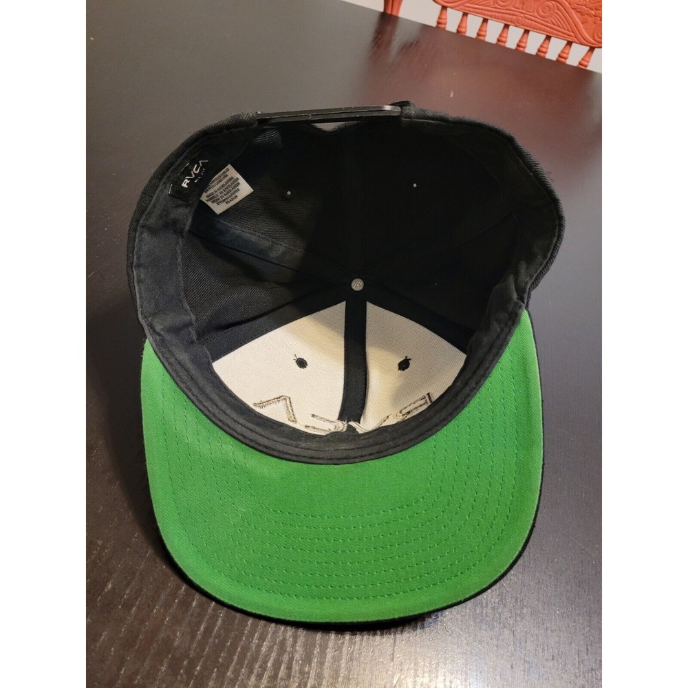 RVCA Hat Cap Snapback II Mid Fit One Size Black Adjustable Twill - Picture 6 of 7